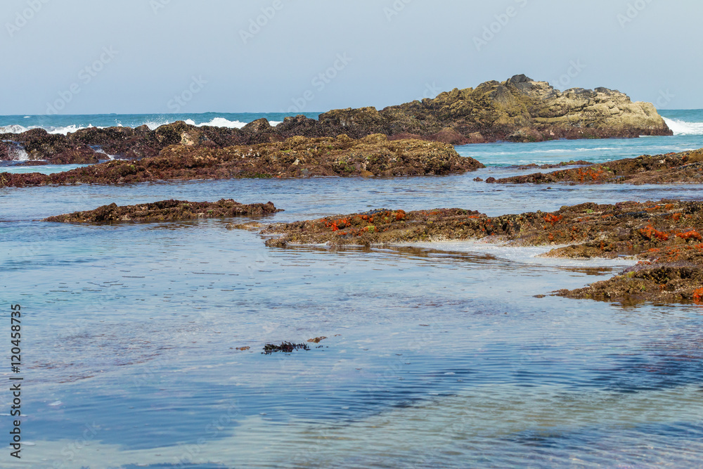 Obraz premium Rocky Ocean waves water tidal pools