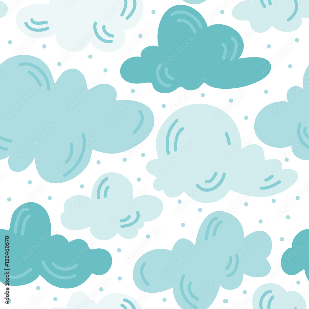 Seamless clouds pattern