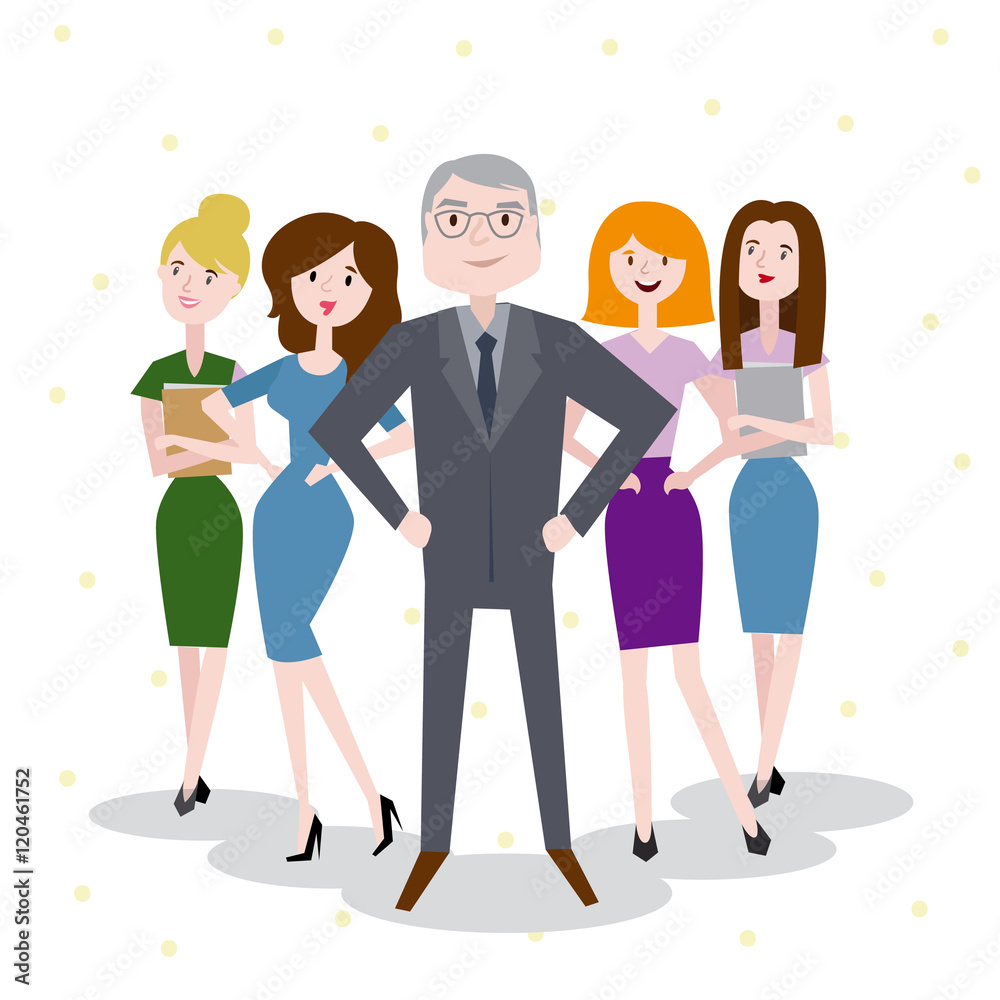 Fototapeta premium characters of office team, business people