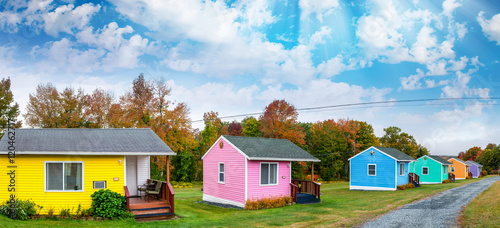 Colourful homes of New England