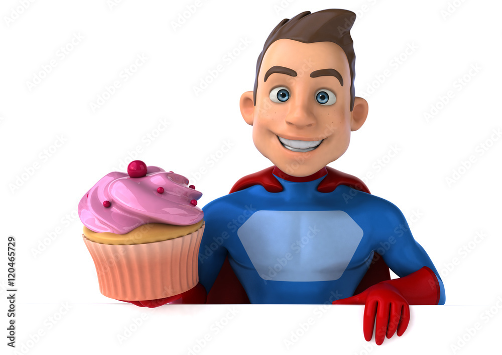 Fun superhero - 3D Illustration Fun superhero - 3D Illustration