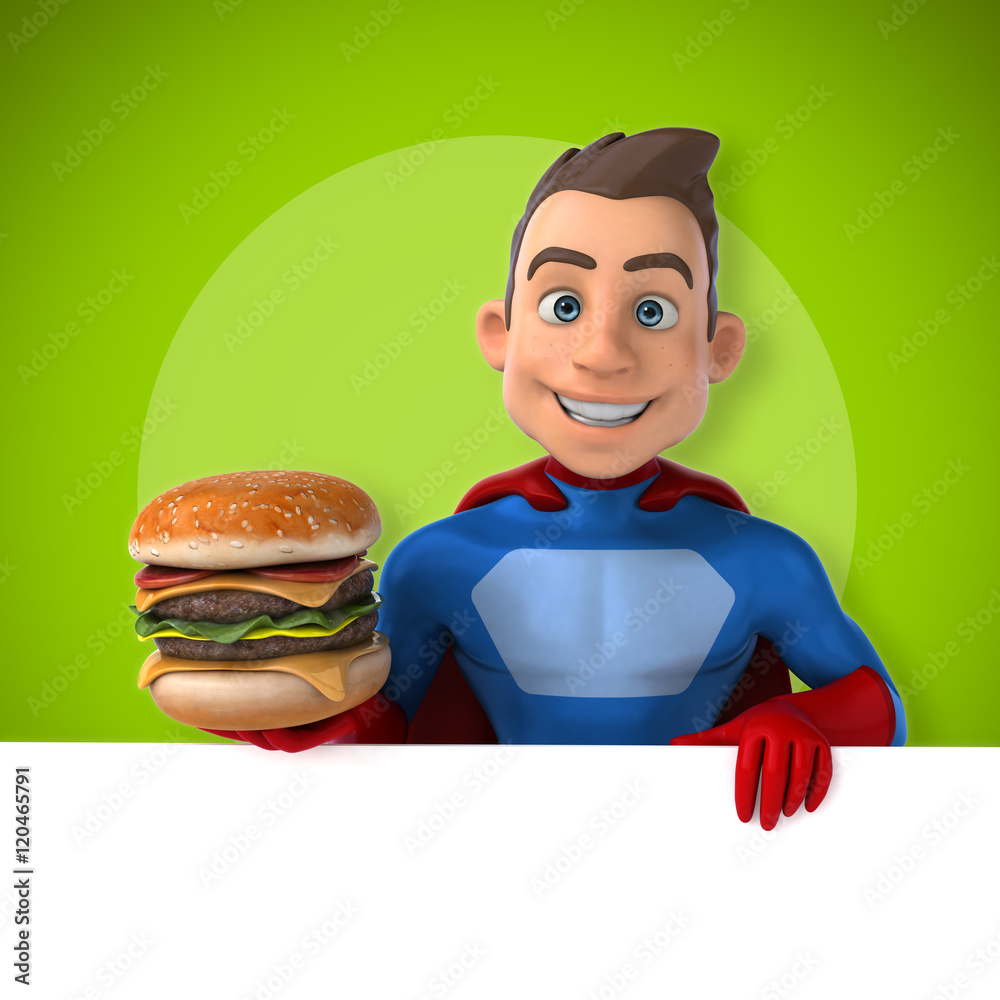 Fun superhero - 3D Illustration Fun superhero - 3D Illustration