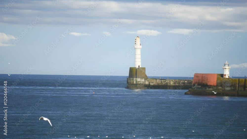 Lighthouse in the North Sea Aberdeen, Scotland, UK Lighthouse in the North Sea Aberdeen, Scotland, UK