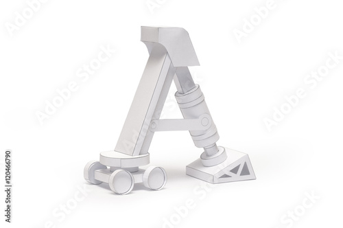 3D font. Letter A.