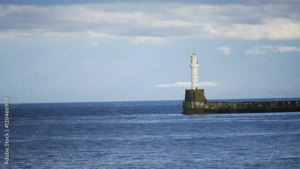 Lighthouse in the North Sea Aberdeen, Scotland, UK Lighthouse in the North Sea Aberdeen, Scotland, UK