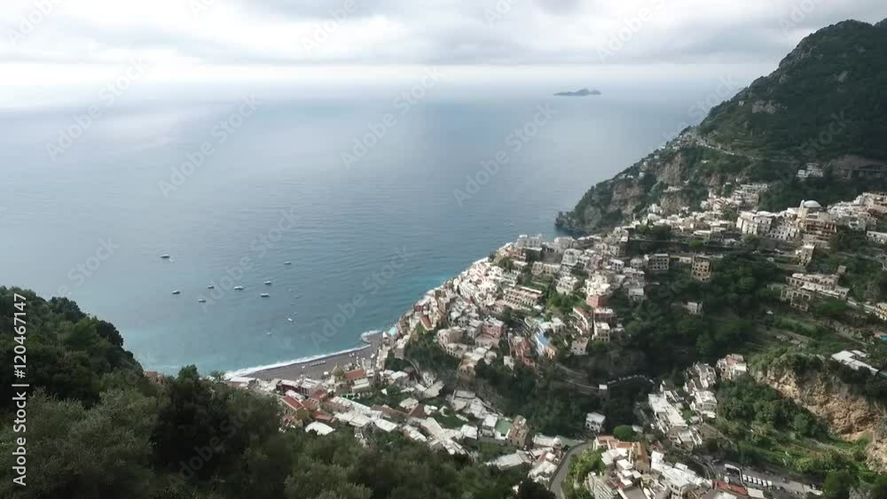 Positano Amalfi Coast Aerial View Italy