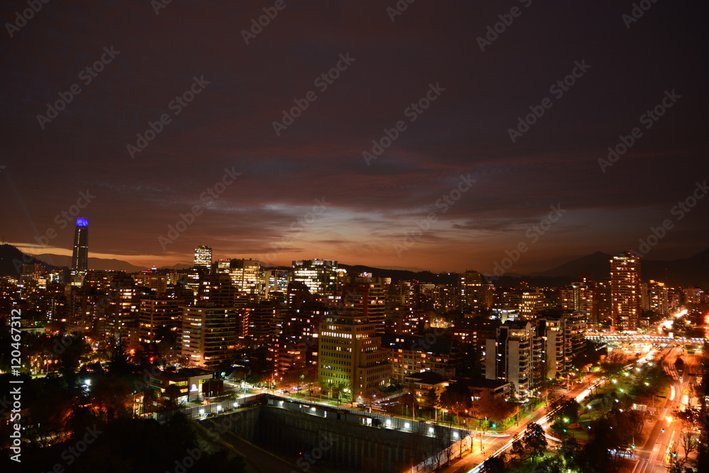 Obraz premium Amazing sunset in Santiago Chile