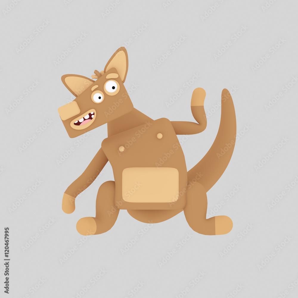 3d illustration, animal, Kangaroo 3d illustration, animal, Kangaroo