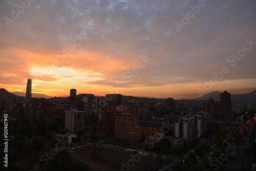 Amazing sunset in Santiago Chile