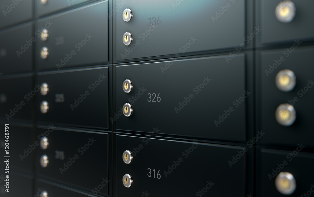 Black Safe Deposit Box Wall Black Safe Deposit Box Wall