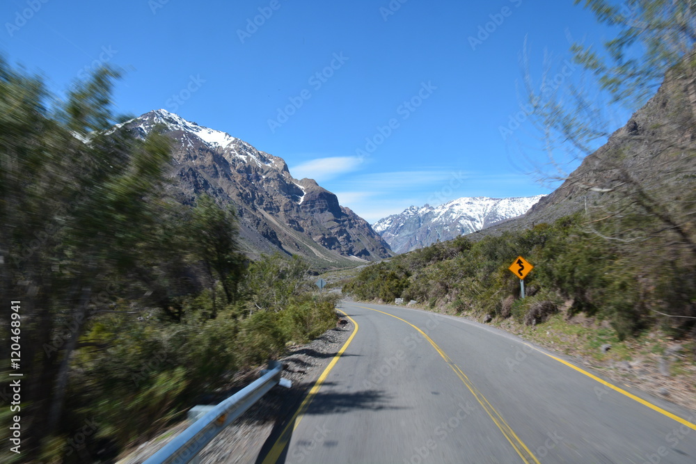 Fototapeta premium landscape of mountains and valley in Chile