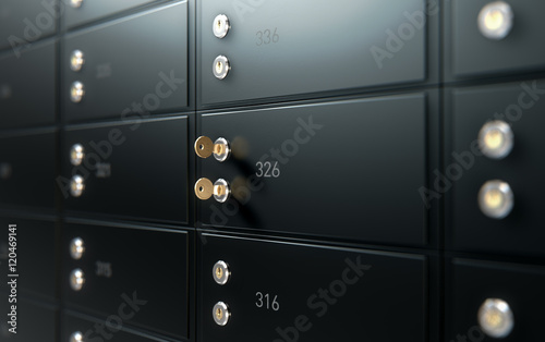 Canvas-taulu Black Safe Deposit Box Wall
