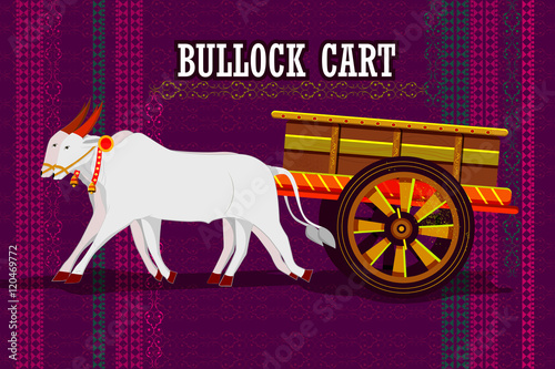 Indian Bullock cart representing colorful India photo