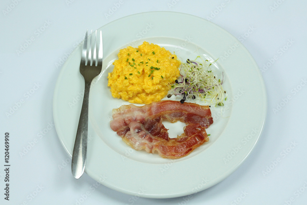 oeufs brouillés et bacon 12092016 oeufs brouillés et bacon 12092016