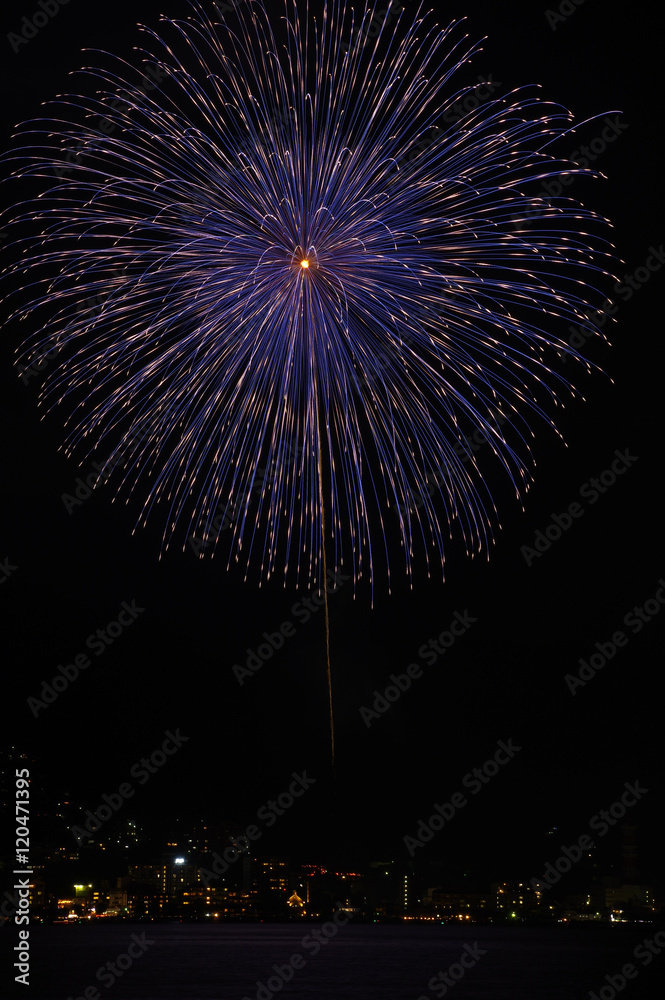 諏訪湖の新作花火大会