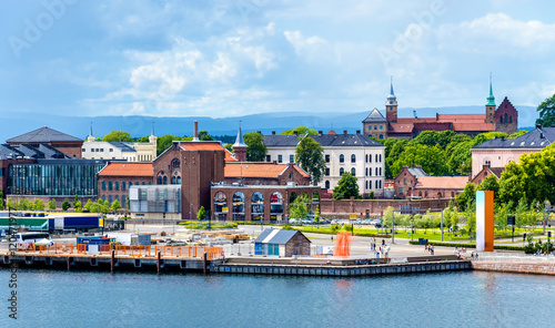 Buildings at the waterfront in Oslo photo