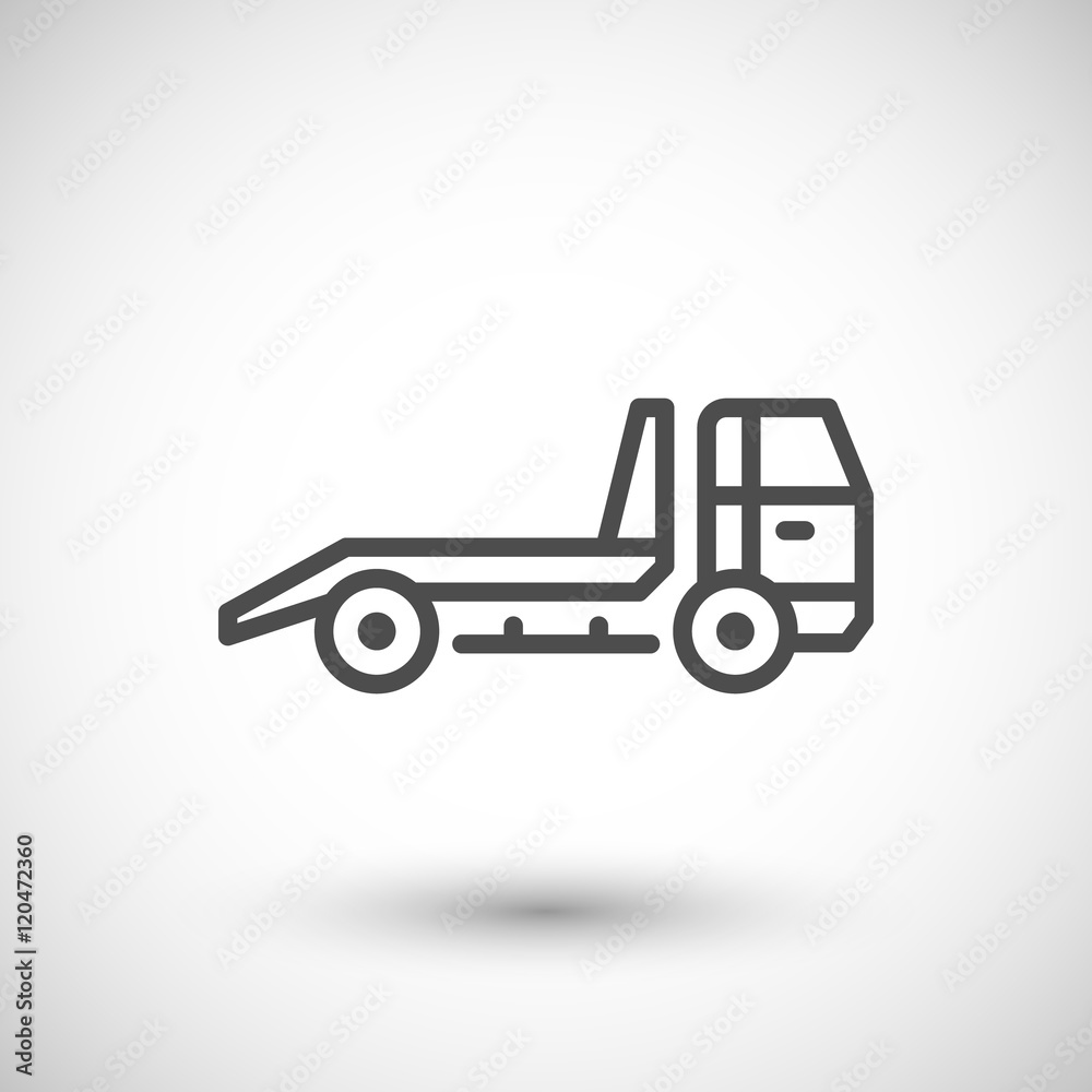 Tow truck line icon Tow truck line icon