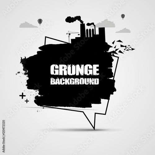 grunge vector speech bubble. vector background    