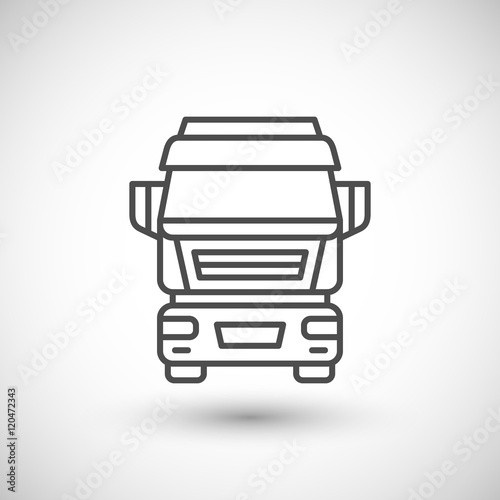 Commercial truck line icon