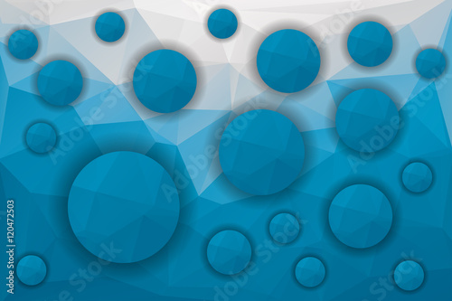 low poly blue background and circles