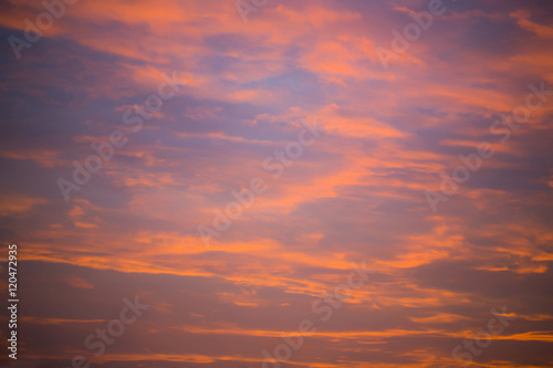 sunset blue and orange sky photo