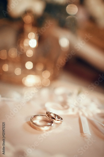 wedding rings lying on the plate