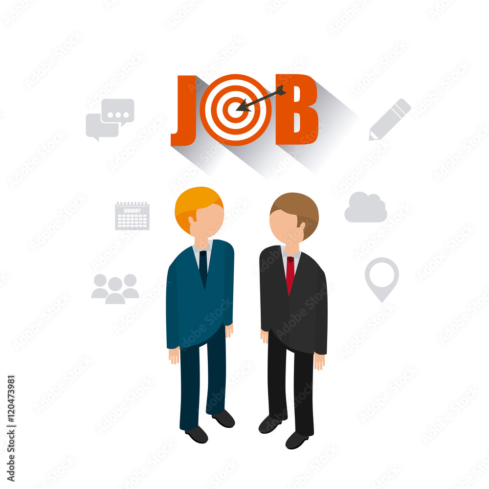 job opportunity flat icons vector illustration design