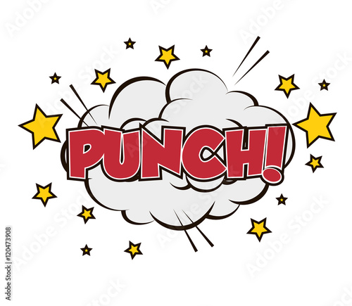 boxing punch pop art isolated vector illustration eps 10