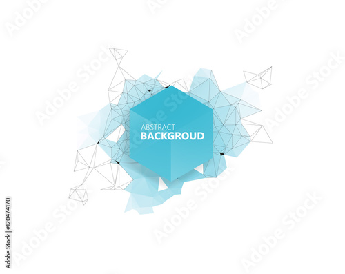 Abstract Design, Hexagon Background. Vector backdrop illustration on white. Isolated.

