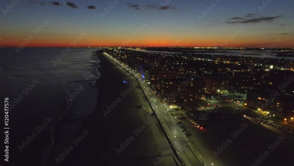 Stock aerial video of Long Beach NY Stock aerial video of Long Beach NY