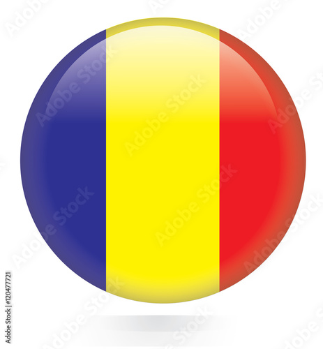 Chad flag glossy button Free Download Chad flag glossy button - GFXLoad