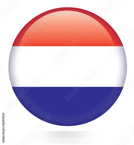 Netherlands flag flag button 