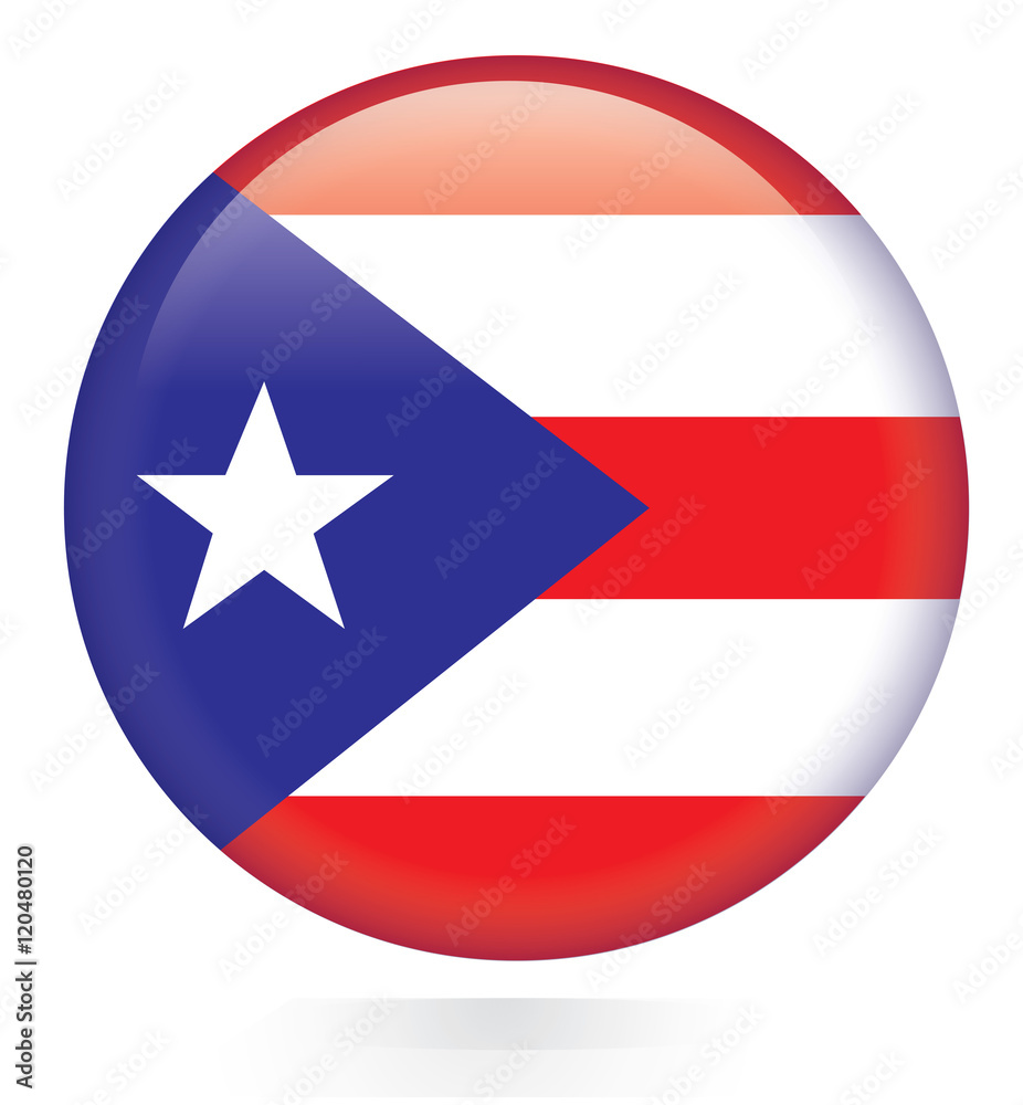 Puerto Rico flag button