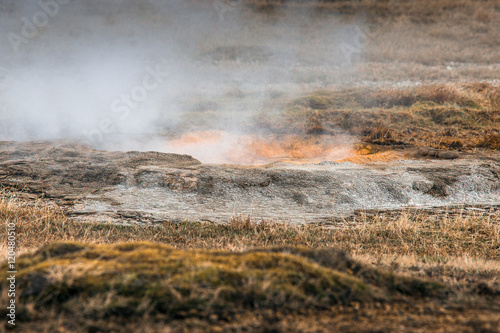 Icelandic nature with geothermal activity