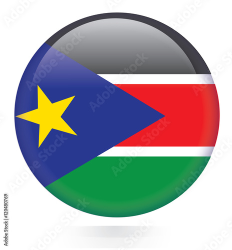 Free Download South Sudan flag glossy button - GFXLoad