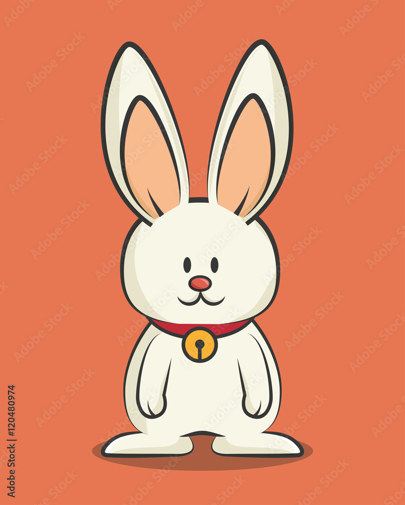 Fototapeta premium cartoon icon rabbit design isolated vector illustration eps 10
