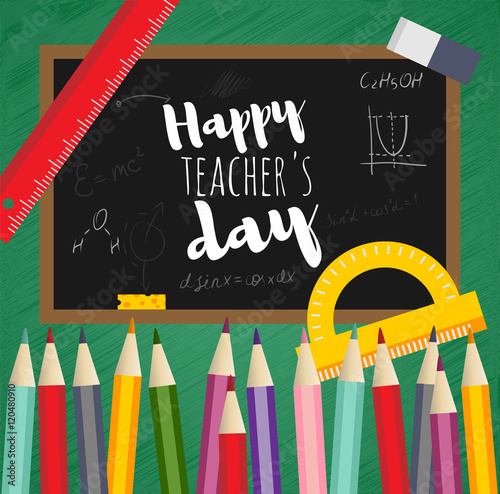 Greeting card happy teachers day