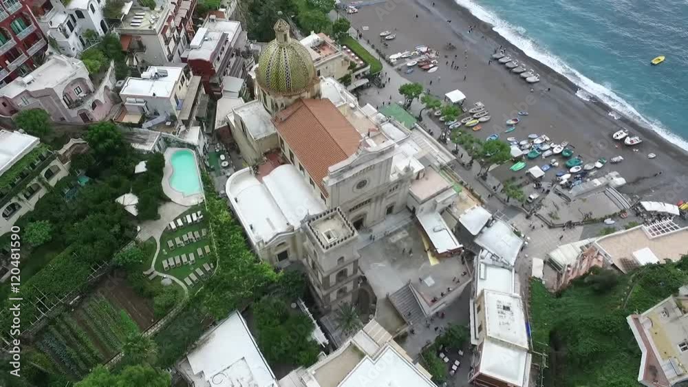 Positano Amalfi Coast Aerial View Italy