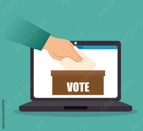 cartoon elections vote design vector illustration eps 10