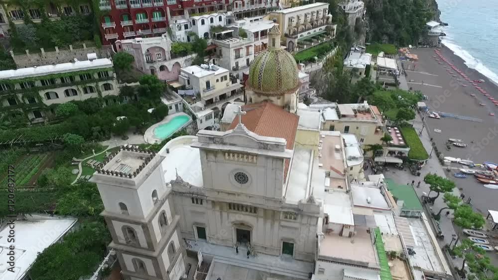 Positano Amalfi Coast Aerial View Italy