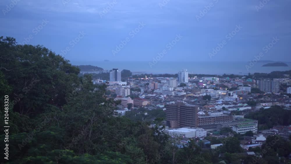 Viewpoint of Phuket from Range Hill during early morning , Thailand Viewpoint of Phuket from Range Hill during early morning , Thailand