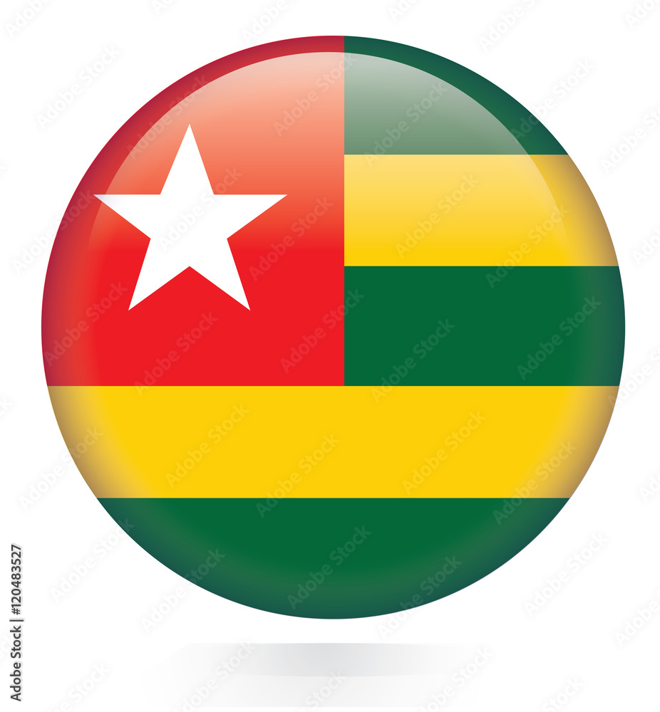 Togo flag button Togo flag button