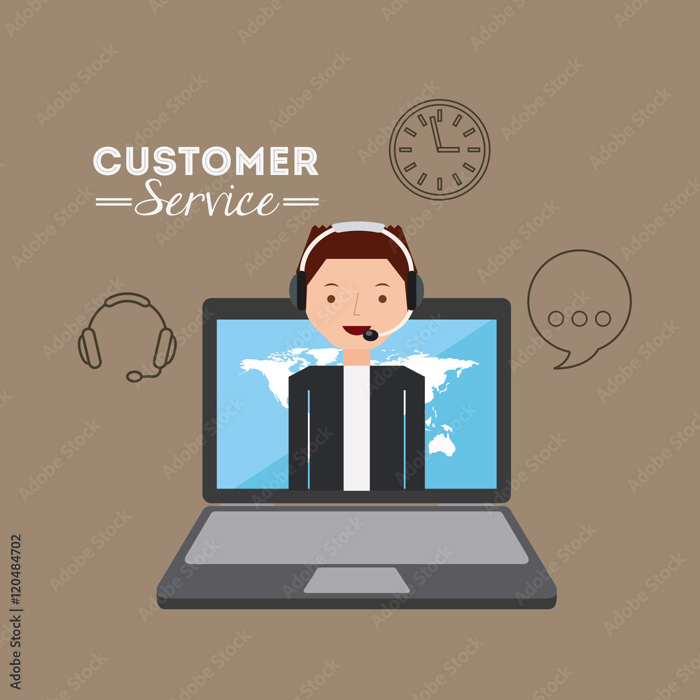 customer service flat icons vector illustration design customer service flat icons vector illustration design
