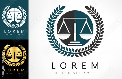 Scale of justice vector