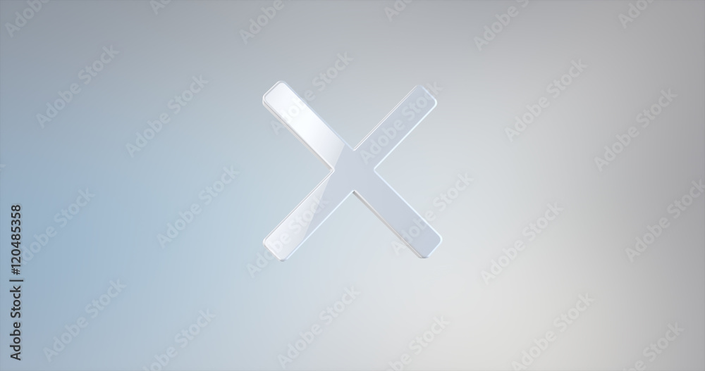 Fototapeta premium No Sign White 3d Icon