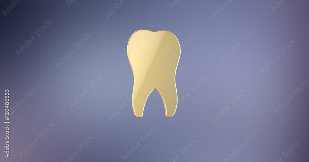 Tooth Gold 3d Icon Tooth Gold 3d Icon