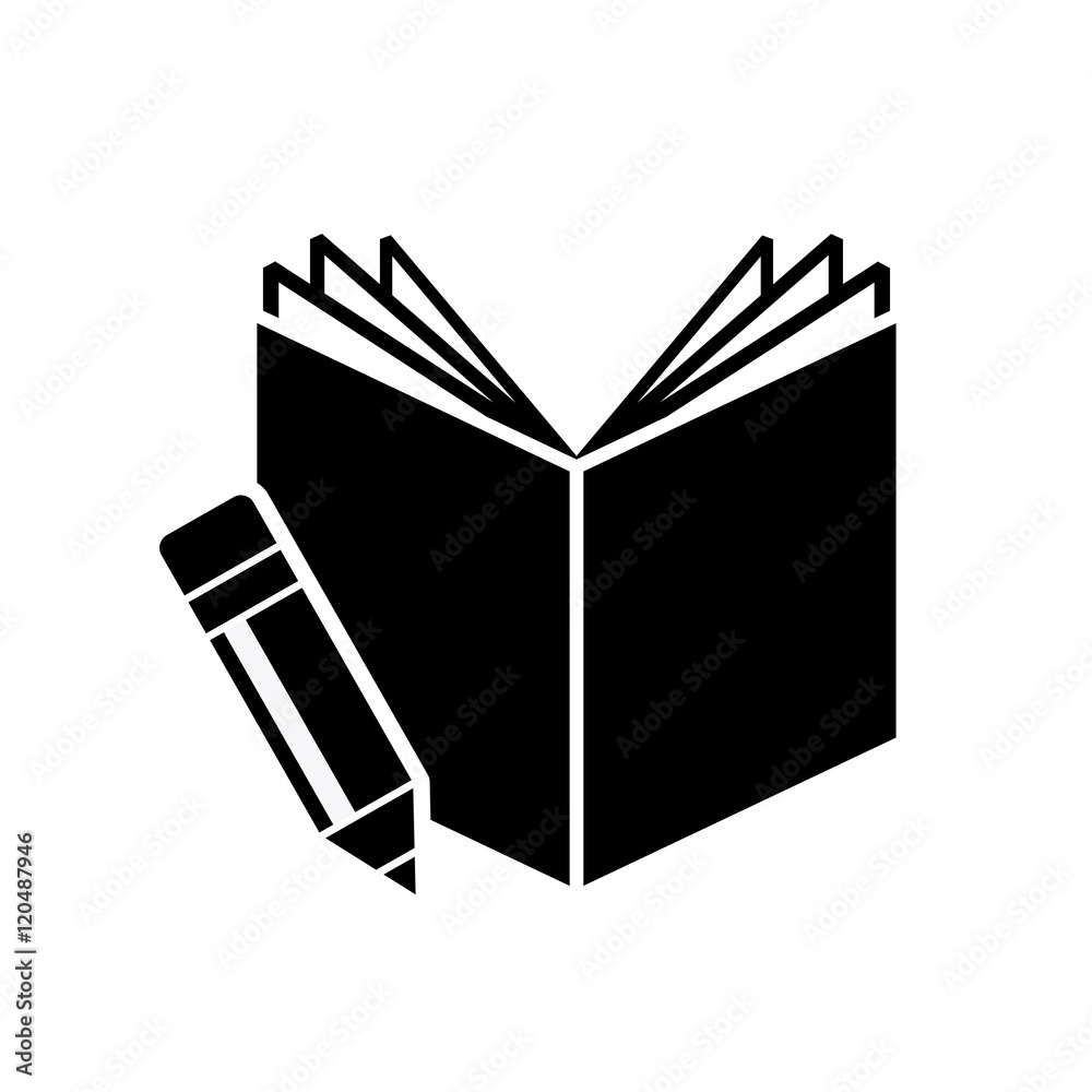 book with pencil icon vector illustration design book with pencil icon vector illustration design