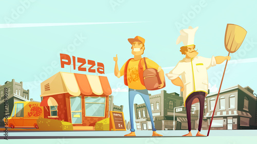 Pizza Delivery Illustration