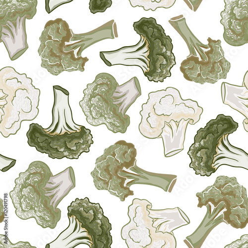 Seamless pattern cauliflower
