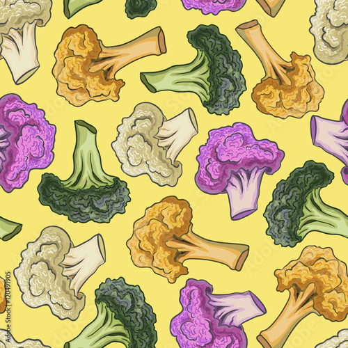 Seamless pattern cauliflower